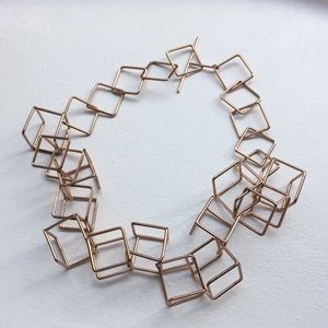 COS Geometric Rose Gold Necklace